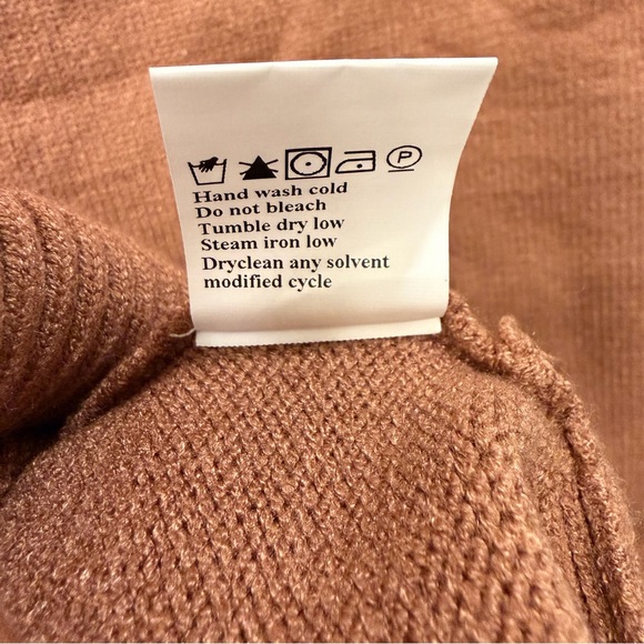 Turtleneck Sweater Womens Large Cozy Bloke Knit Grandpa Chunky Oversize Academia - Picture 4 of 5